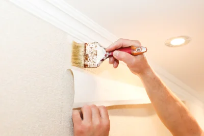 Pose de papier peint à Olmi-Cappella — revêtements muraux et toiles de verre